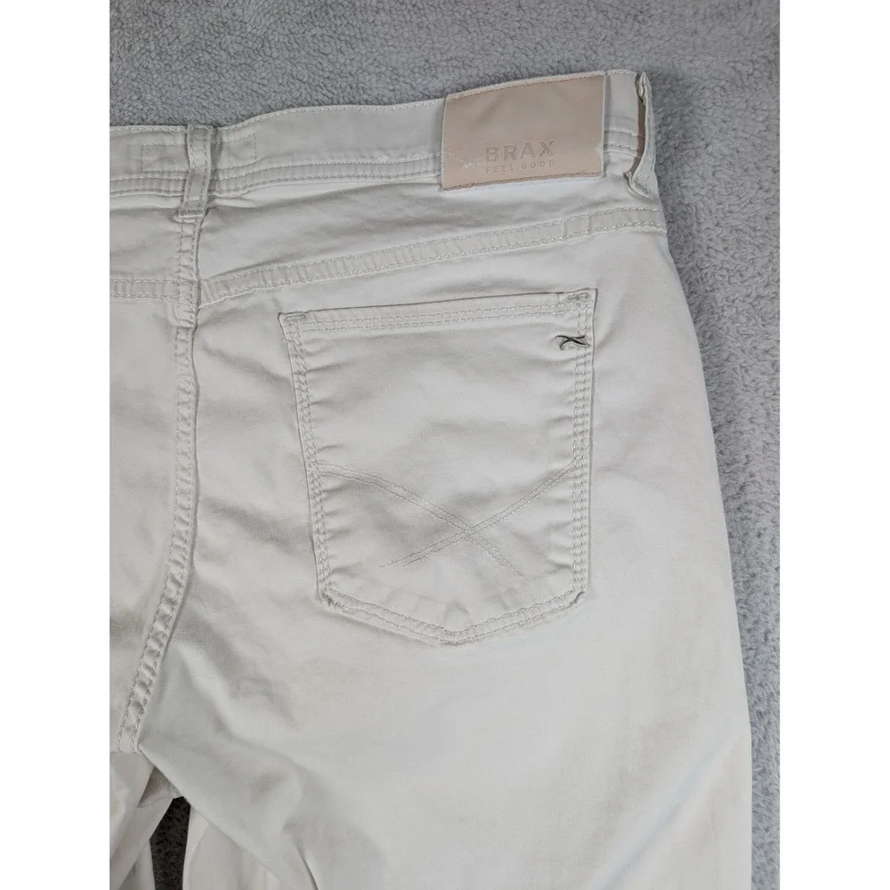 Brax Feel Good Style Cooper FA Mens Beige Straight Leg Pants 35x34 Stone 82-3408